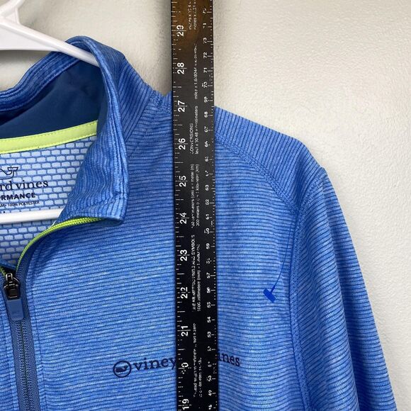 Vineyard Vines Pullover Mens Large Blue Performance 1/4 Zip Sweater Lightweight - Picture 9 of 11